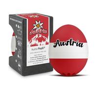 Austria PiepEi - Minuteur chantant pour la cuisson - Cuiseur à œufs pour 3 niveaux de dureté - Souvenir de l'Autriche - Alpen Danube Edelweiss - Œuf de cuisine amusant - Musique Eggtimer - Brainstream