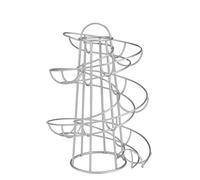 ausuky Distributeur d'œufs en spirale - Rack organisateur de rangement d'œufs - Support panier de présentation (blanc)