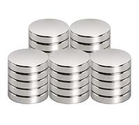 AuSun Aimant de néodyme 15 mm de diamètre x 3 mm pour Tableau magnétique, réfrigérateur, Tableau Blanc, Bureau, Tableau Blanc, Aimant Puissant (25 pièce)