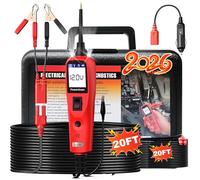 Autel PowerScan PS100 Sonde Circuit Électrique, 12V 24V Outil de Diagnostic Circuit Électrique, Testeur de Circuit Automobile, Lire la Résistance du Courant AC/DC, Disjoncteur Intégré, 20 Pieds Cordon