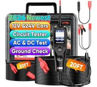 Autel® PowerScan PS100 Testeur Circuits Automobile, Sonde Alimentation 12-24V, Détecteur Court Circuit, Multimètre Numérique, Test Résistance Relais & Diode, Vérification Mise à Terre, Câble 12M, Noir