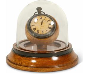 Authentic Models Horloge de table Victorian Dome Watch, horloge décorative avec cloche, laiton, verre, SC054