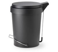Authentics Tip Poubelle à pédale 15 L, Poubelle, Corbeille à papier, Polypropylène, V2A, Noir, 1087199