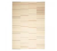 Authentique tapis d'Orient 219x320 kilim fait main en laine beige et marron K