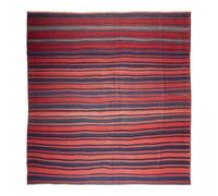 Authentique tapis d'Orient 259x292 kilim fait main en laine rouge et bleu ANTIK 3