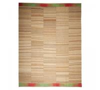 Authentique tapis d'Orient 296x391 kilim fait main en laine marron et rouge L