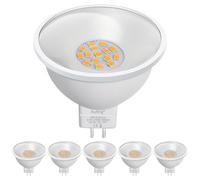 Auting Ampoule LED GU5.3 MR16 3.5W 12V 580LM 2700K Blanc Chaud Lot 6 | Remplace une lampe halogène 50W avec faible consommation, éclairage stable sans scintillement pour salon et salle de bain
