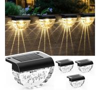 Auting Éclairage Mural Solaire LED Extérieur 4 Pack Chemin Couleur | Installation simple sans câblage avec fonctionnement autonome, adaptée aux allées, jardins, balcons et extérieurs