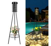 Auting Lanterne Solaire Colibri IP65 Pied Métal Effet Ombre Lumière