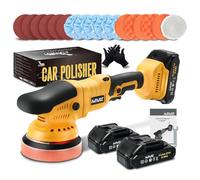 AUTIWOZ Polisseuse Sans Fil 21V,Machine à Polir/Polisseuse Orbitale 9mm | Polisseuse Voiture Professionnelle,Vitesse 2800-5800RPM,Polissage et Finition,Ponceuse,Éponge de polissage 125mm