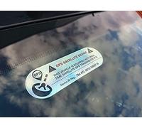 Auto-badges Lot de 2 autocollants pour voiture en vinyle adhésif imprimé très puissant Inscription Véhicule équipé d'un traceur GPS