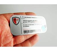 Auto-badges Lot de 2 autocollants pour voiture en vinyle adhésif imprimé très puissant Inscription Véhicule équipé d'un traceur GPS