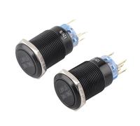 Auto Bouton-poussoir, Démarreur d'allumage à interrupteur à bouton-poussoir de démarrage de moteur de voiture étanche 12V (Noir)