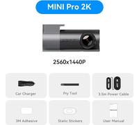 Auto-Dashcam, résolution 2K, technologie de vision nocturne, MINIPro 2K-a, pas de carte SD