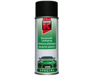 AUTO-K HERPE - Peinture spray plastique 400 ml noir - Réf. 233097