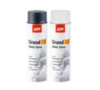 AUTO-PLAST PRODUKT APP Epoxy Grund Spray | Apprêt époxy en bombe | Primaire antirouille metal, aluminium, acier | Apprêt antirouille - protection contre la corrosion | Gris clair | 500 ml