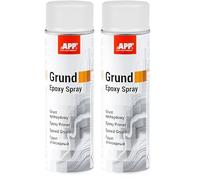 AUTO-PLAST PRODUKT APP Epoxy Grund Spray | Apprêt époxy en bombe | Primaire antirouille metal, aluminium, acier | Apprêt antirouille - protection contre la corrosion | Gris clair | 500 ml (Lot de 2)