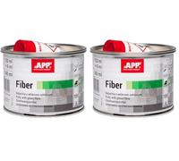 AUTO-PLAST PRODUKT App Fiber Mastic carrosserie Voiture avec Fibre de Verre | Résine Polyester avec durcisseur | Vert | 140 ML (Lot de 2)
