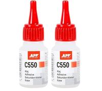 AUTO-PLAST PRODUKT C550 Colle cyanoacrylate forte | Colle liquide Super Glue | Idéale pour assembler le caoutchouc et les matières plastiques | Haute viscosité | 20 g (Lot de 2)