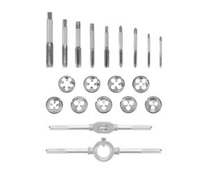 Autobest Coffret 20 pièces 9 tarauds, 9 filières, Acier au tungstène