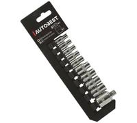 AUTOBEST - Douilles x9 carré 1/4 3/8 + adaptateur 1/2 - Réf. 325521