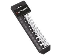 AUTOBEST - Lot de 11 douilles multi-empreintes carré 1/4 - Réf. 324101