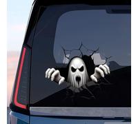 Autocollant 3D d'horreur fantôme regardant monstre fissure autocollant de voiture créatif amusant en vinyle autocollant décoratif étanche accessoires décoratifs de voiture (sonde fantôme)