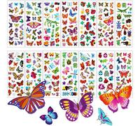 Autocollant 3D pour Enfants 2 à 4 ans,14 Feuilles kids Stickers Comprenant des Papillon,Insecteet Bien Plus,Gommettes Pour Bricolage Scrapbooking Récompense Cadeau,Cadeau Anniversaire bébés