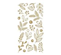 Autocollant 3d Puffies Splendid Christmas Feuillages Or