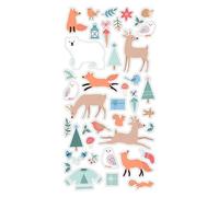 Autocollant 3d Puffies Xl Woodsy Christmas Animaux