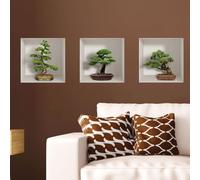 Autocollant 3D représentant un bonsaï (arbre japonais), 40 x 120 cm