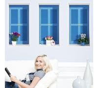 Autocollant à effet 3D – Fenêtre à motifs floraux – 80 x 120 cm