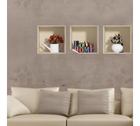 Autocollant à effet 3D « Love Home » 40 x 120 cm