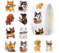 Autocollant Animaux en Rouleau,500pcs Autocollants Animaux Ronds,Stickers Animaux Enfant,ticker Récompense Animale (Couleur C)