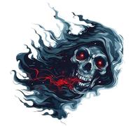 Autocollant crâne d'Halloween pour fenêtre arrière de voiture Motif tête de | Autocollant squelette d'Halloween imperméable, résistant à la lumière, monofac