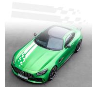 Autocollant De Bande De Capot De Voiture, Universels Auto Racing Body Side Stripe Jupe De Toit De Capot Pare-Chocs Stripe Decal Vinyle Modifié Decal Décoration pour Voitures SUV véhicules,Blanc