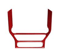 Autocollant De Décoration Console Multimédia Cadre Garniture Navigation GPS Voiture En Fiber Carbone Pour Ford Pour Mustang GT 2015 - 2021(Style A Red)