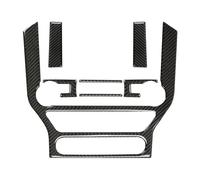 Autocollant De Décoration Console Multimédia Cadre Garniture Navigation GPS Voiture En Fiber Carbone Pour Ford Pour Mustang GT 2015 - 2021(1 set Black)