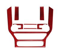 Autocollant De Décoration Console Multimédia Cadre Garniture Navigation GPS Voiture En Fiber Carbone Pour Ford Pour Mustang GT 2015 - 2021(1 set Red)