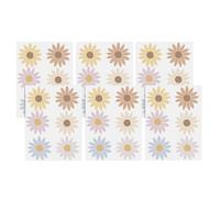 Autocollant de fenêtre motif marguerite - PVC 15 × 20 cm | Autocollant de fenêtre marguerite avec design facile à décoller - Colle réutilisable - Décoration florale bohème - Autocollant mural