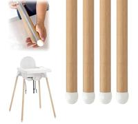 Autocollant de Jambe de Chaise Haute, Lot de 4 Bandages Décoratifs pour Pieds de Chaise Haute, Autocollant Grain de Bois pour Chaise Haute Compatibles avec Chaise Haute IKEA Antilop
