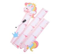 Autocollant de Mesure de Hauteur Garçon et Filles 1 Set Pvc Rose | Motif Animal Cartoon, Amovible et Imperméable, pour Chambre Bébé et Murs Intérieurs