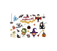 Autocollant de mur coloré et drôle pour l'affichage de fenêtre de décor de salle de festival de Halloween