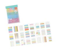 Autocollant de note adhésive multicolore, onglets de couleurs assorties pour la journalisation quotidienne, les bureaux scolaires, l ' organisation des documents, ensemble d ' écriture pour étudiants