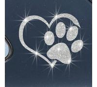 Autocollant de pattes de chien scintillant, décalcomanie créative pour l'arrière de la voiture, convient pour les ordinateurs portables, les bagages, les coques de téléphone et d'autres surfaces afin 
