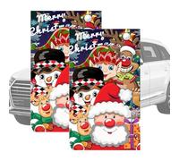 Autocollant de pilier central de voiture, autocollant de pilier B | Décoration de voiture de Noël du Père Noël, 1 paire d'autocollants pour pilier B de voiture | Évaluateur de voiture de Noël, autocol