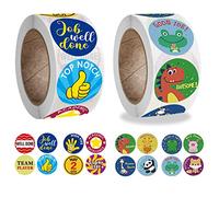 Autocollant de Récompense, 1000 Pièces Gommette Animaux, Reward Stickers pour Enfant, Autocollants de Motivation Enseignants, Etiquette Encouragement pour Scolaires Salle de Classe