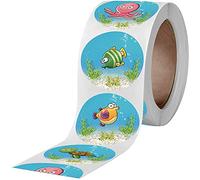 Autocollant de Recompense,Autocollant Animaux de l'Océan en Rouleau 500 pcs Sticker de Animaux de l'Océan Étiquette Adhésives Rouleau pour Enfants Cadeau Anniversaire décoration et Bricolage