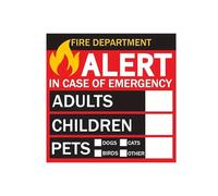 Autocollant de sauvetage anti-incendie pour animaux Étiquettes d'alarme | Étiquette imperméable animaux domestiques pour pompiers, ouvertures, portes, voitures, camping-cars, caisses
