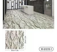 Autocollant de sol en carrelage de marbre épais imitation imperméable en PVC auto-adhésif pour salon, toilettes, cuisine, décoration murale~000882